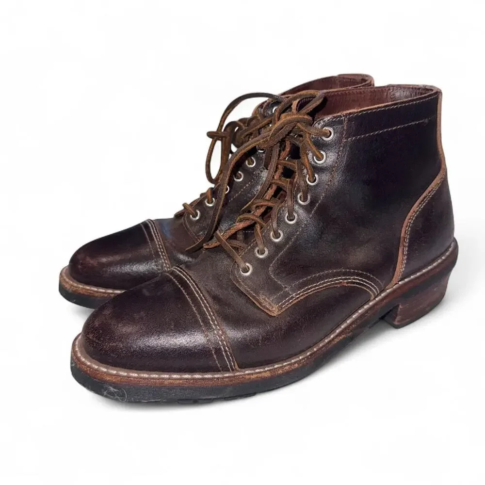 Thursday Vanguard Dark Brown Horween Leather Boots USA Made Size 9